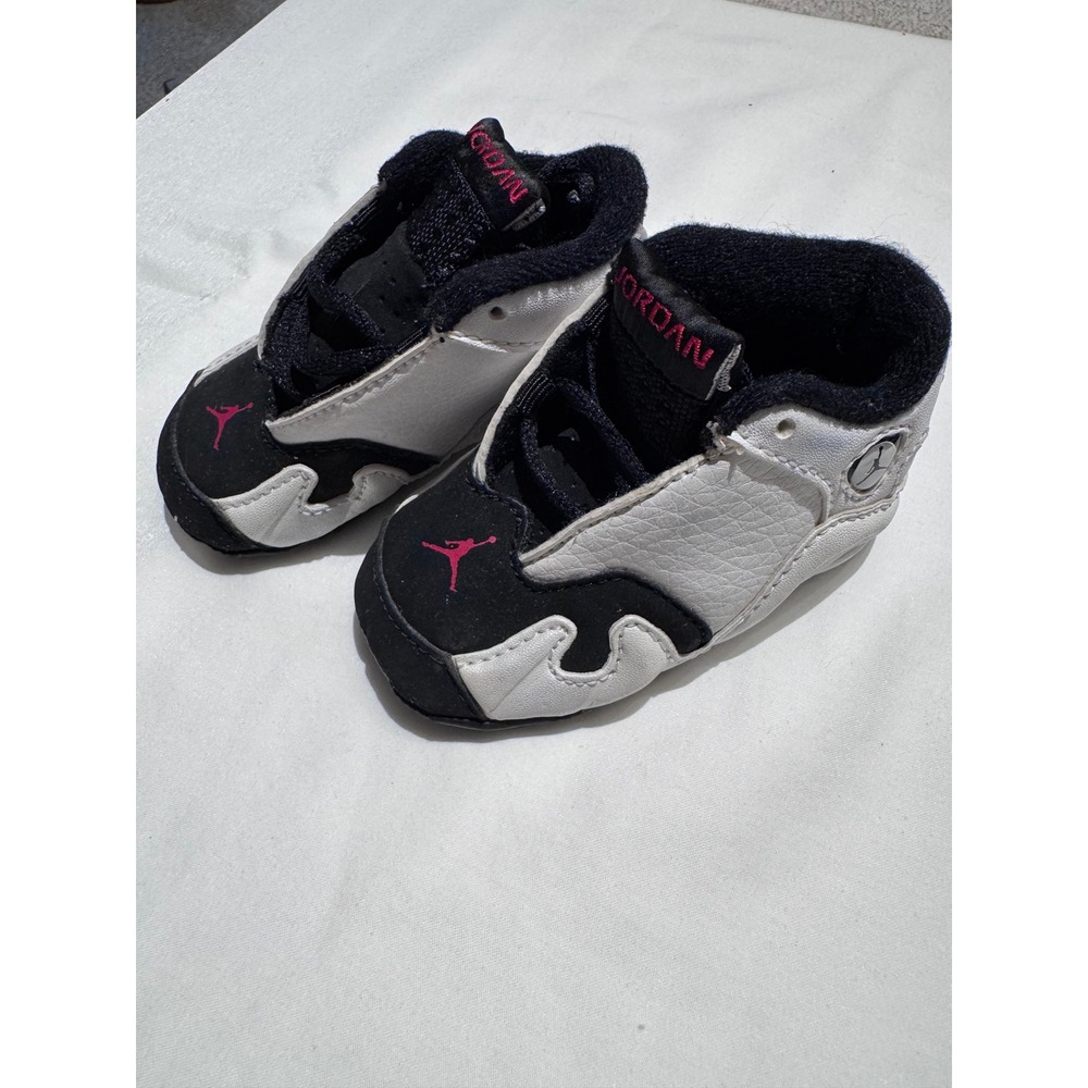 Nike Air Jordan 14 Infant White/Black Size 2 NWOT